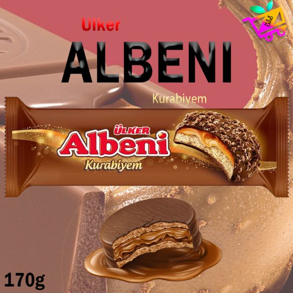 بیسکوییت شکلاتی البنی با مغز کارامل ۱۷۰ گرم ulker Albeni12